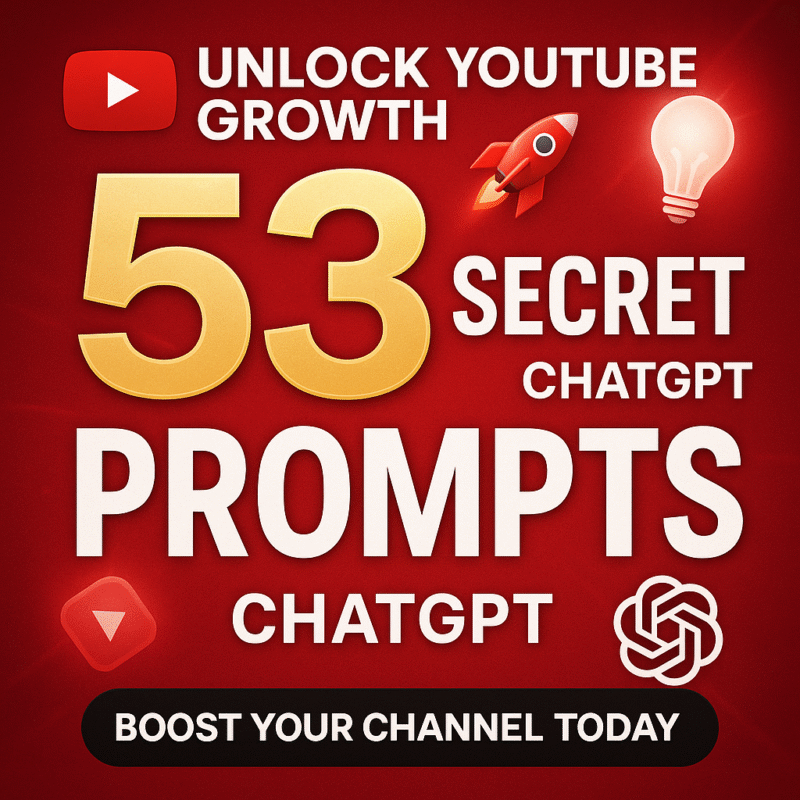 Unlock YouTube Growth: 53 Secret ChatGPT Prompts